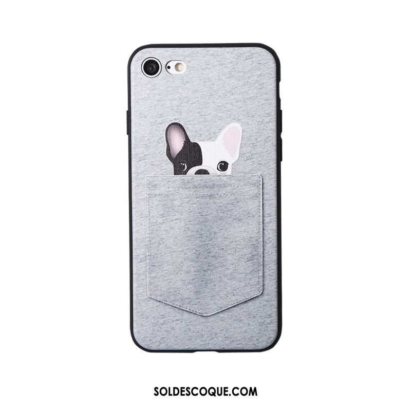 Coque iPhone 8 Fluide Doux Dessin Animé Amoureux Nouveau Silicone Soldes