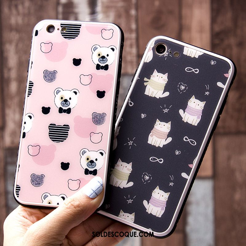 Coque iPhone 8 Mignonne Verre Trempé Nouveau Ornements Suspendus Incassable Pas Cher