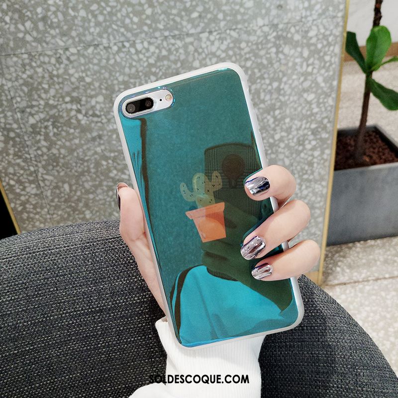 Coque iPhone 8 Plus Étui Bleu Téléphone Portable Vert Protection France