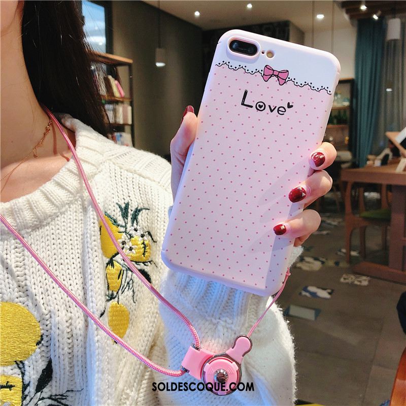 Coque iPhone 8 Plus Étui Dessin Animé Personnalité Créatif Rose Soldes