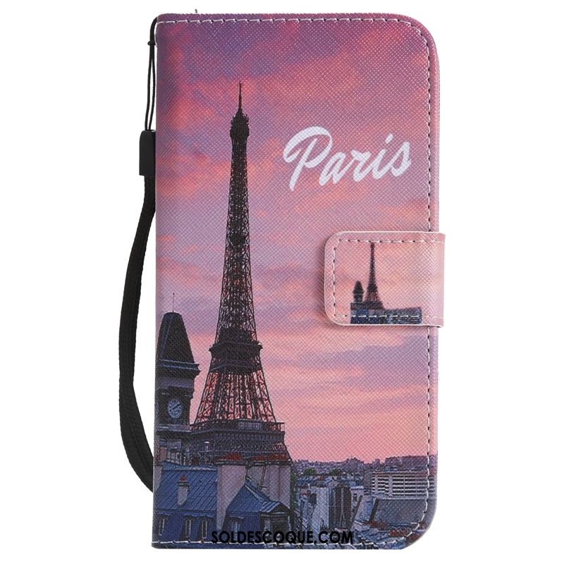 Coque iPhone 8 Plus Étui En Cuir Dessin Animé Protection Incassable Rouge Soldes