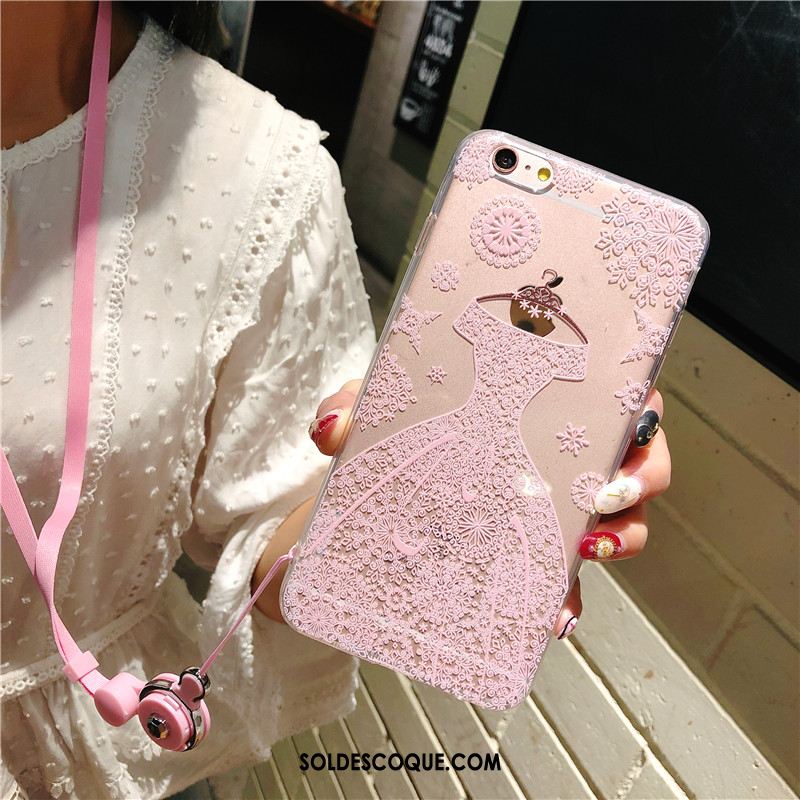 Coque iPhone 8 Rose Cou Suspendu Tout Compris Yarn Téléphone Portable Housse En Ligne