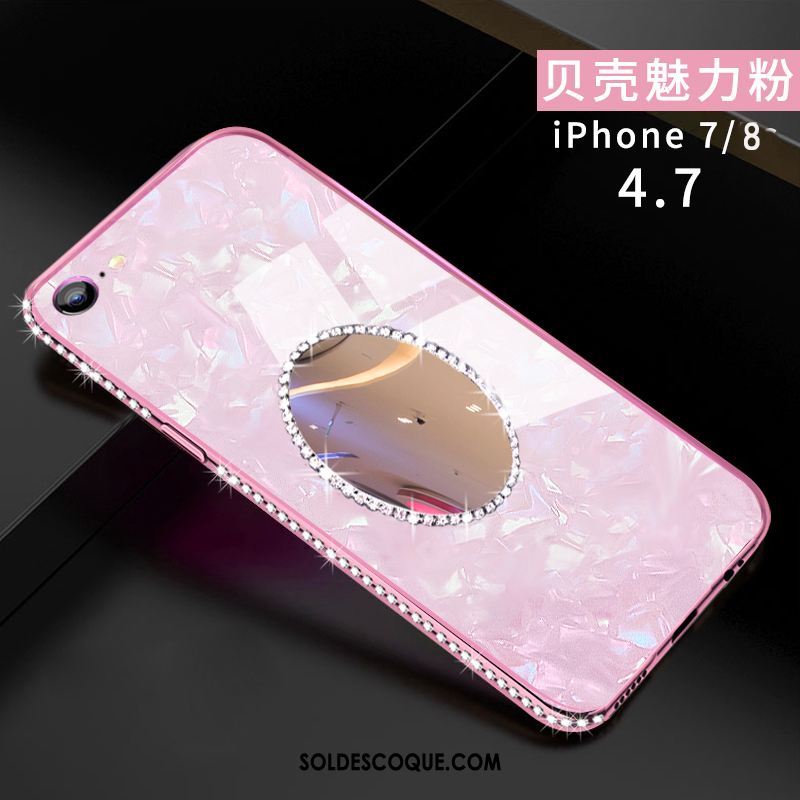 Coque iPhone 8 Tout Compris Créatif Rose Nouveau Verre France