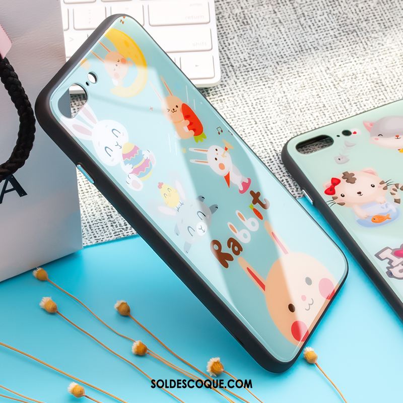 Coque iPhone 8 Téléphone Portable Marque De Tendance Dessin Animé Vert Chat France