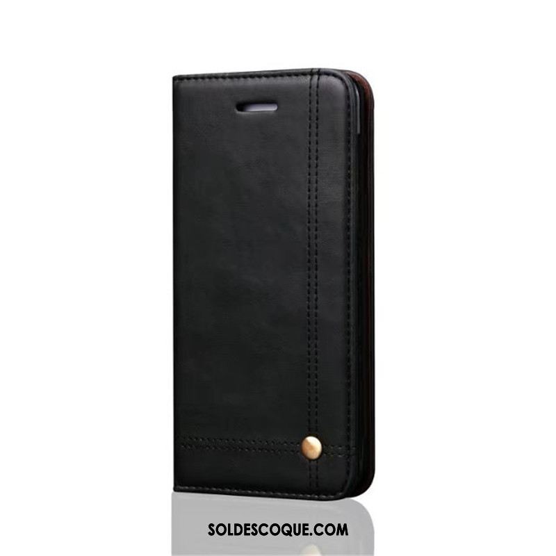 Coque iPhone Se 2020 Tout Compris Noir Protection Étui En Cuir Business Pas Cher