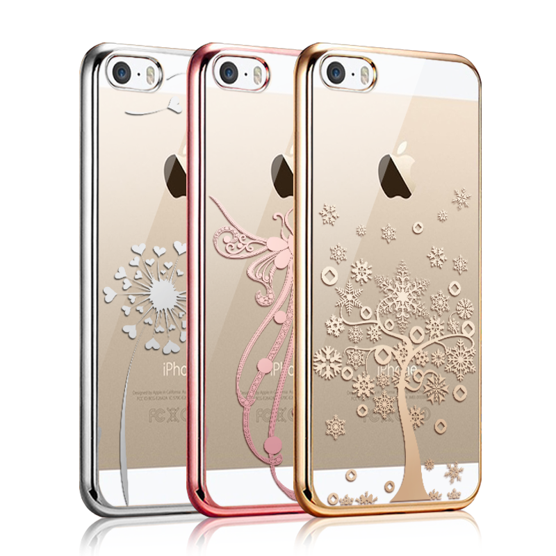 Coque iPhone Se Transparent Nouveau Étui Téléphone Portable Fluide Doux Soldes