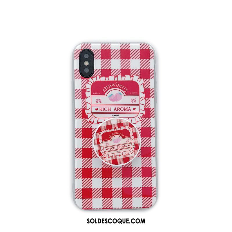 Coque iPhone X Art Vent Plaid Silicone Téléphone Portable En Vente