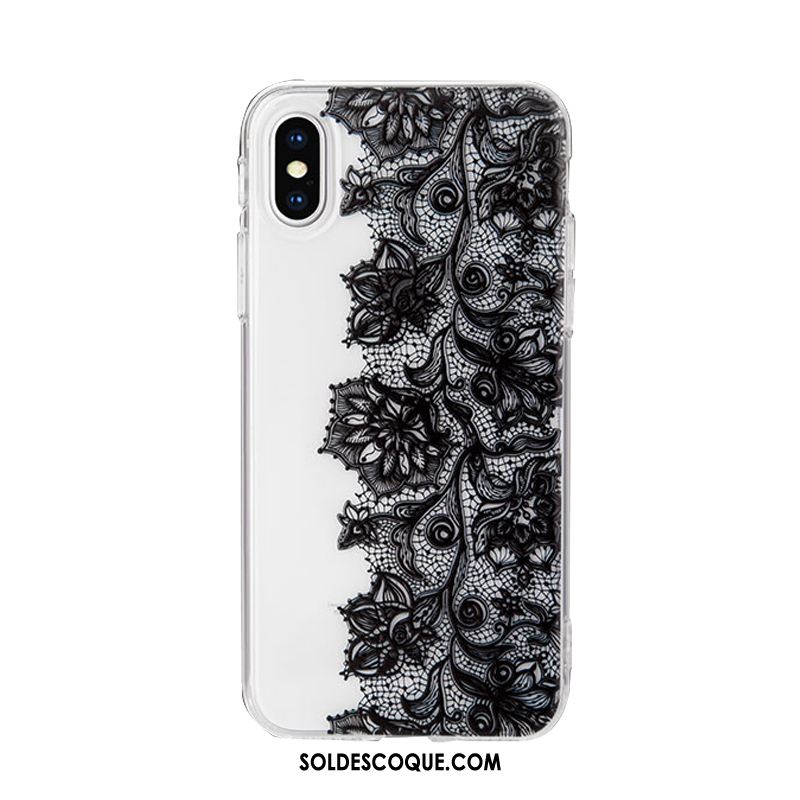 Coque iPhone X Dentelle Incassable Fluide Doux Téléphone Portable Pu Housse En Ligne