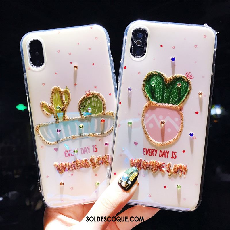 Coque iPhone X Gaufrage Téléphone Portable Charmant Tout Compris Fluide Doux Soldes