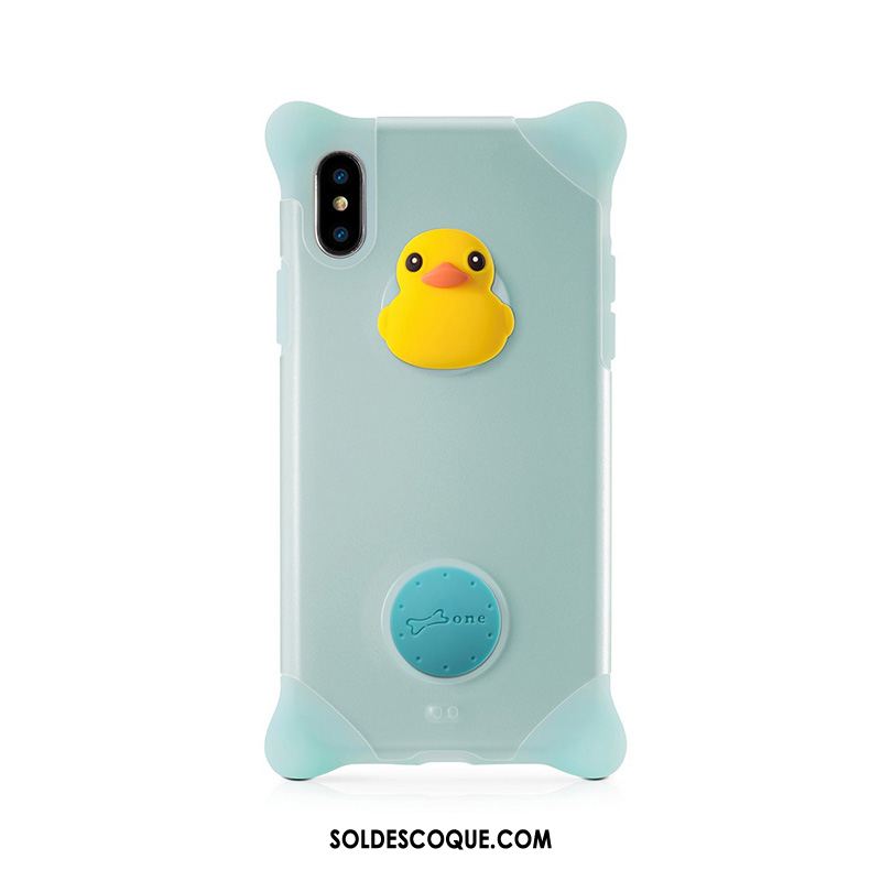 Coque iPhone X Net Rouge Nouveau Fluide Doux Bleu Ornements Suspendus France