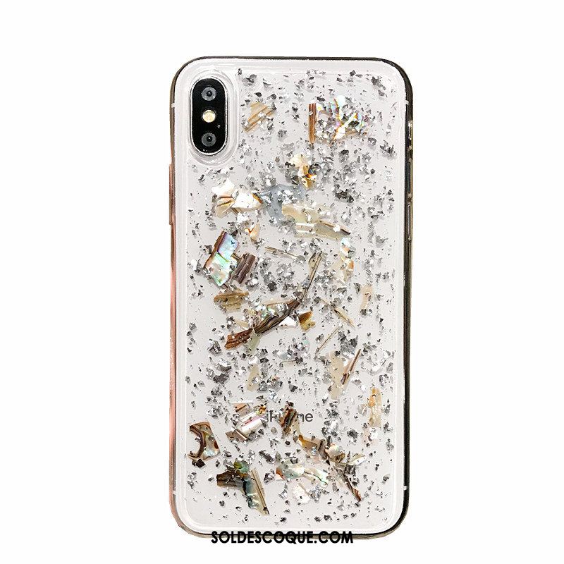 Coque iPhone X Nouveau Transparent Silicone Or Tout Compris Soldes