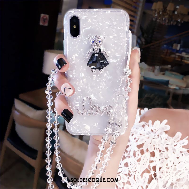 Coque iPhone X Personnalité Créatif Cristal Ornements Suspendus Marque De Tendance Pas Cher