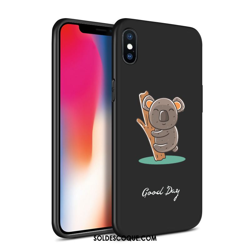 Coque iPhone X Tout Compris Noir Créatif Incassable Fluide Doux En Ligne