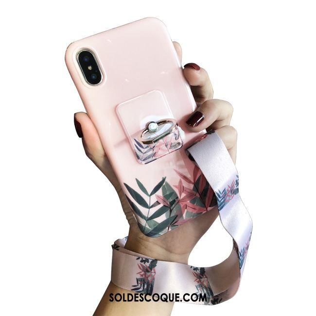 Coque iPhone X Tout Compris Ornements Suspendus Marque De Tendance Silicone Support Pas Cher