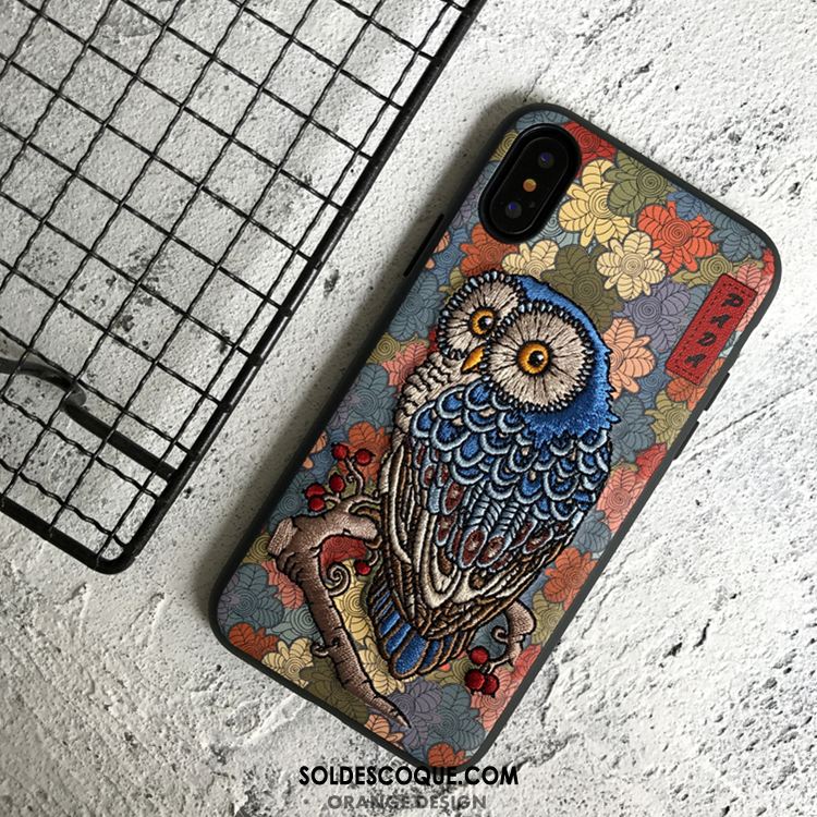 Coque iPhone X Téléphone Portable Silicone Personnalité Incassable Marque De Tendance En Ligne