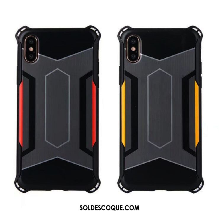 Coque iPhone X Étui Ballon Métal Gris Téléphone Portable Soldes