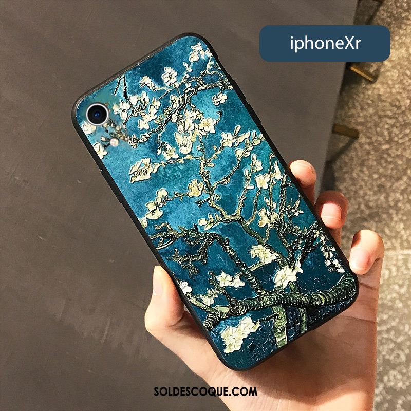 Coque iPhone Xr Nouveau Vintage Protection Créatif Fluide Doux Pas Cher