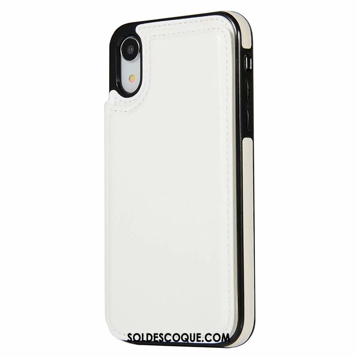 Coque iPhone Xr Portefeuille Sac Carte Étui Téléphone Portable Protection Pas Cher