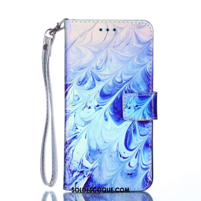 Coque iPhone Xr Protection Étui En Cuir Téléphone Portable Bleu Housse France