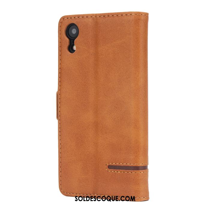 Coque iPhone Xr Étui En Cuir Sac Carte Téléphone Portable Marron Nouveau En Vente