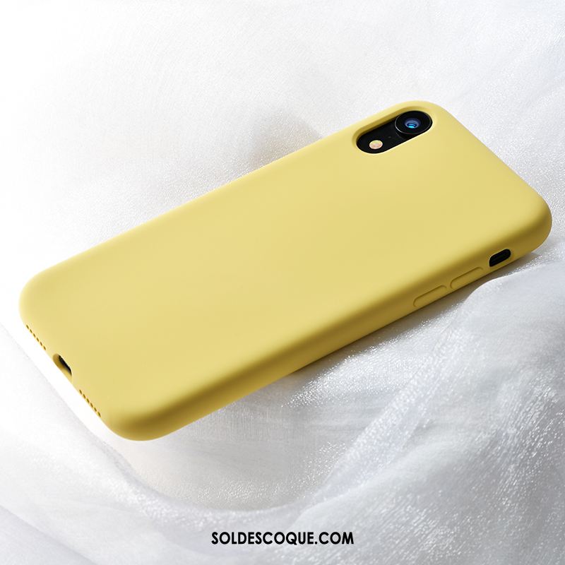 Coque iPhone Xr Étui Silicone Téléphone Portable Fluide Doux Net Rouge Pas Cher