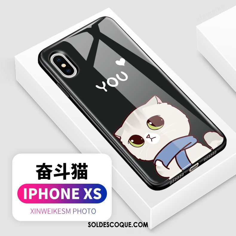 Coque iPhone Xs Amoureux Protection Créatif Tempérer Difficile Housse En Vente