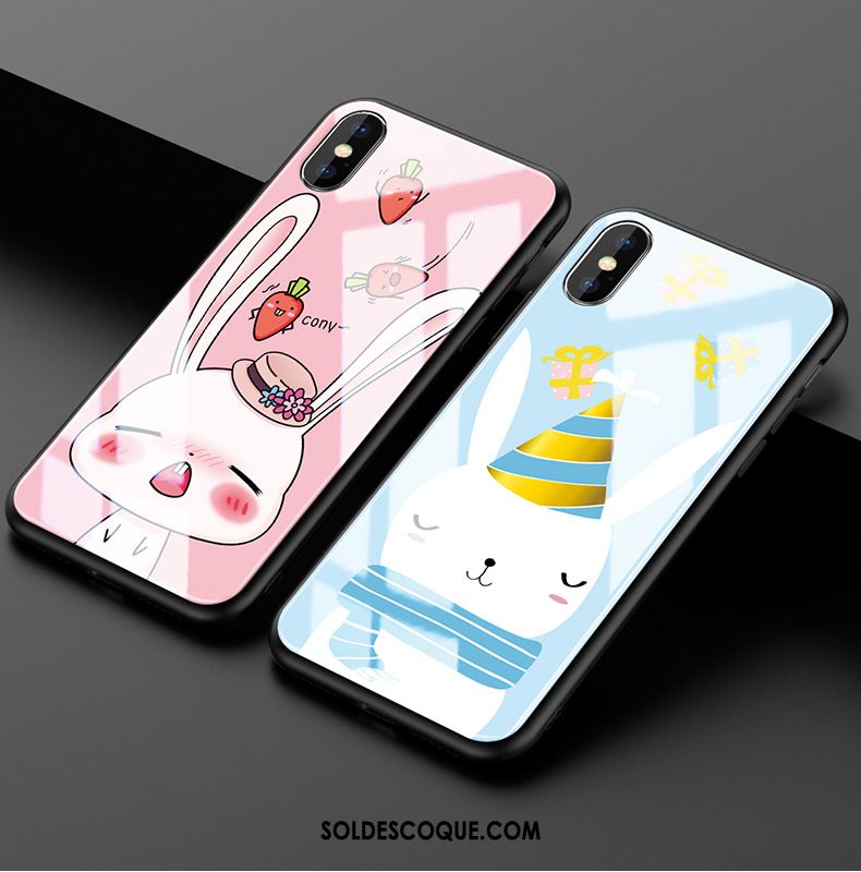 Coque iPhone Xs Charmant Net Rouge Silicone Tout Compris Verre Housse En Vente