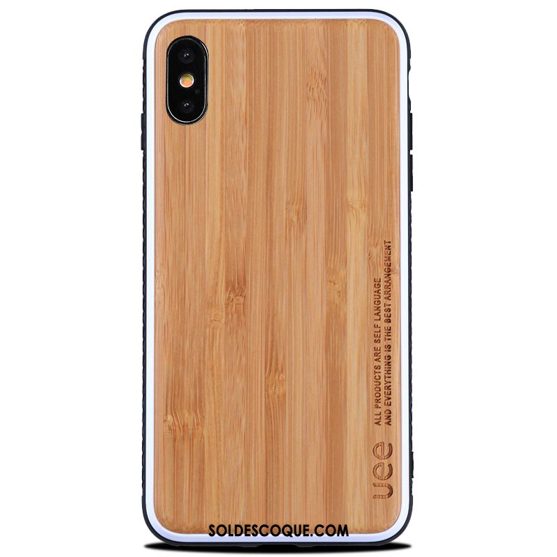 Coque iPhone Xs Créatif Incassable Business Bois Antidérapant France