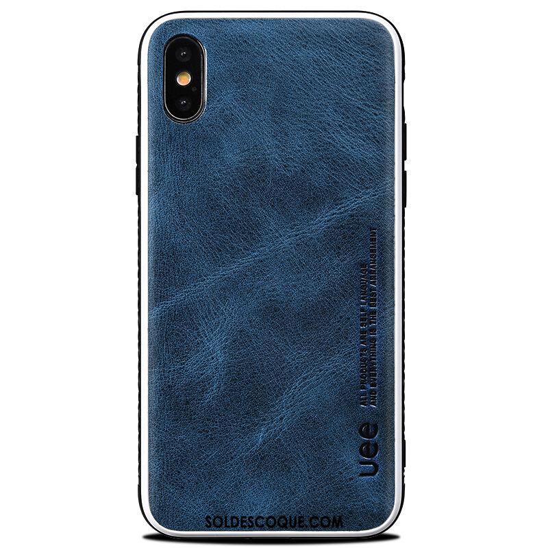 Coque iPhone Xs Cuir Véritable Nouveau Tout Compris Silicone Incassable Pas Cher