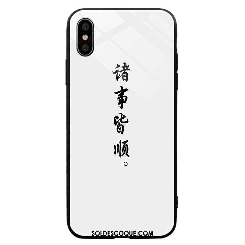 Coque iPhone Xs Marque De Tendance Téléphone Portable Verre Tout Compris Incassable Pas Cher