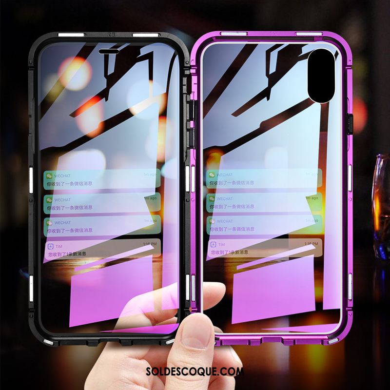 Coque iPhone Xs Max Border Reversible Nouveau Verre Incassable Pas Cher