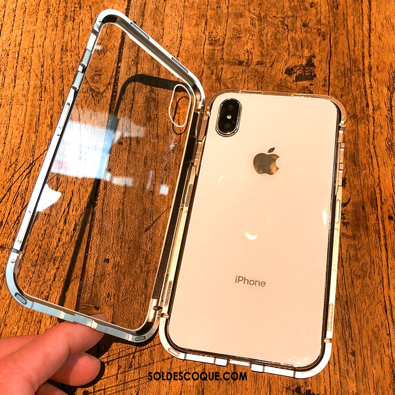 Coque iPhone Xs Max Nouveau Téléphone Portable Magnétisme Étui Tout Compris Housse Soldes