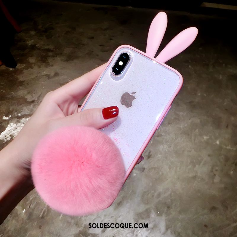 Coque iPhone Xs Max Personnalité Créatif Pompon Rose Nouveau En Vente