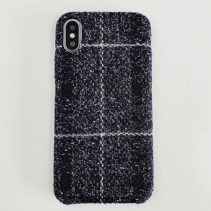 Coque iPhone Xs Max Personnalité Silicone Tissu Plaid Tout Compris Soldes