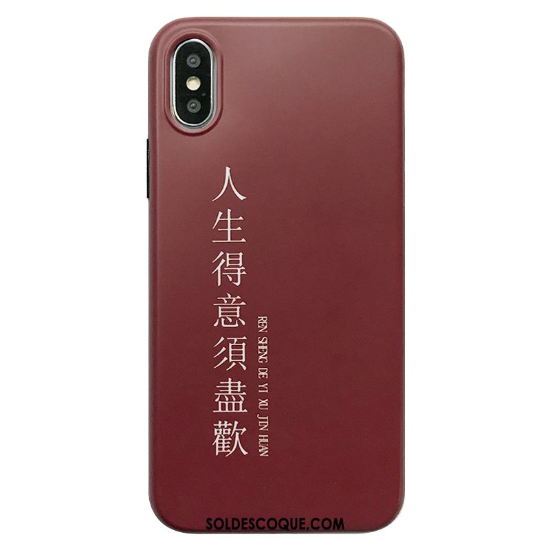 Coque iPhone Xs Max Protection Fluide Doux Art Simple Étui Soldes