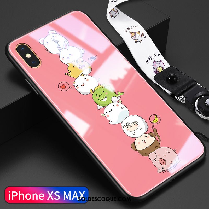 Coque iPhone Xs Max Tout Compris Verre Créatif Téléphone Portable Tendance Pas Cher