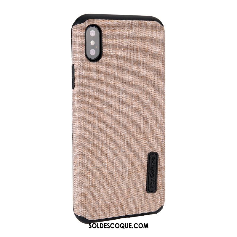 Coque iPhone Xs Max Téléphone Portable Étui Rose Protection Tissu En Ligne