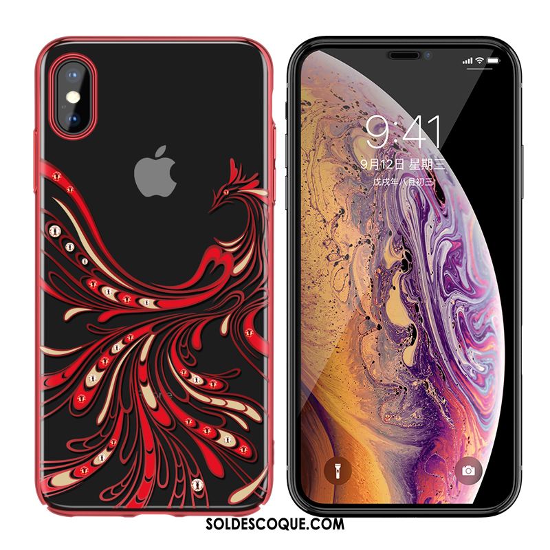 Coque iPhone Xs Nouveau Incassable Amoureux Rouge Transparent France