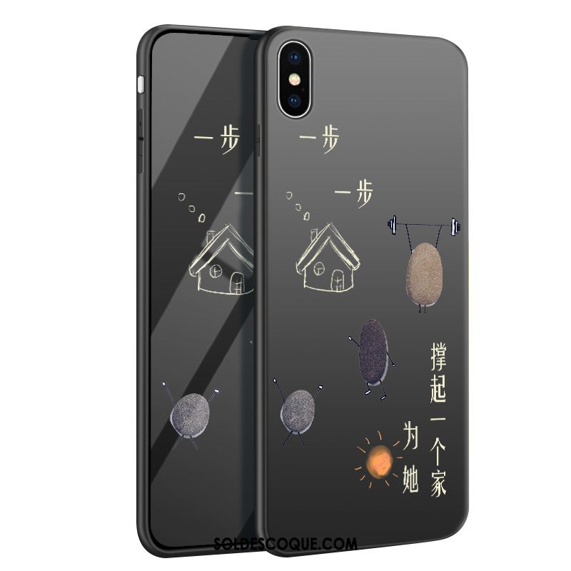 Coque iPhone Xs Nouveau Silicone Dessin Animé Petit Amoureux Housse Soldes