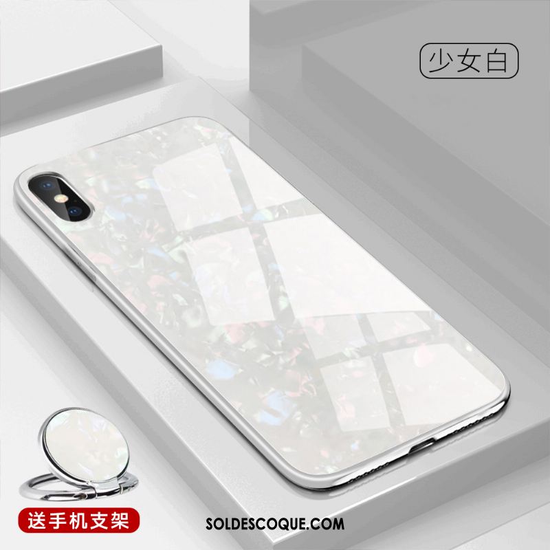 Coque iPhone Xs Verre Marque De Tendance Blanc Tout Compris Silicone En Ligne