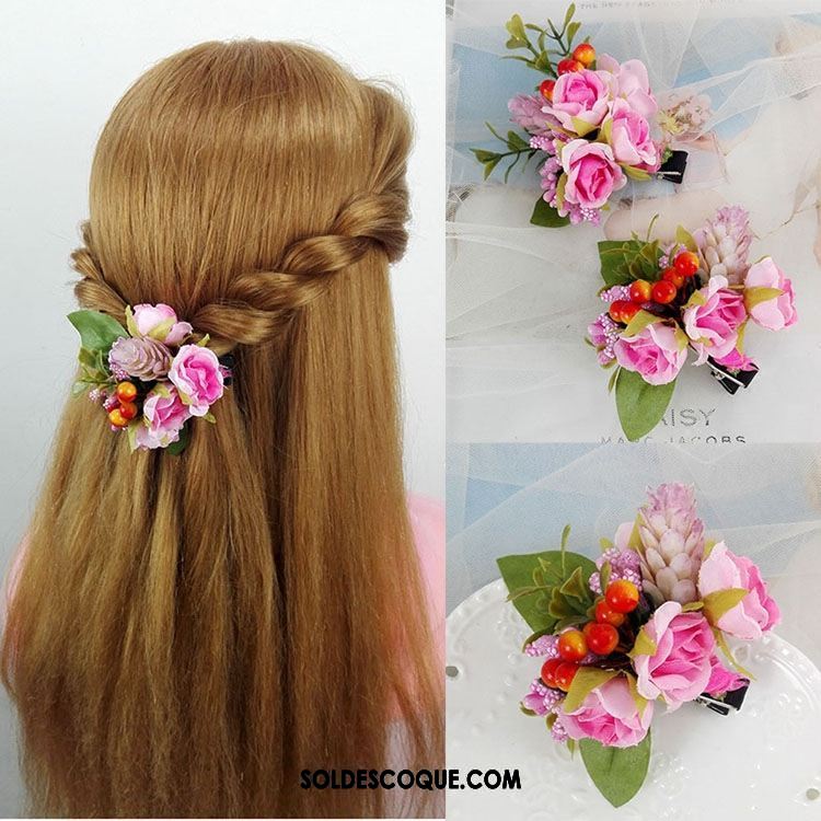 Fleur De Tête Femme Accessoires Épingle À Cheveux Ornements De Cheveux Pince À Ressort Fleurs Pas Cher