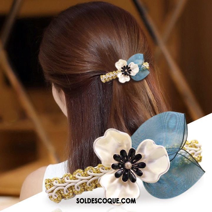 Fleur De Tête Femme Clip Supérieur Fleur Épingle À Cheveux Frais Queue De Cheval Adulte Soldes