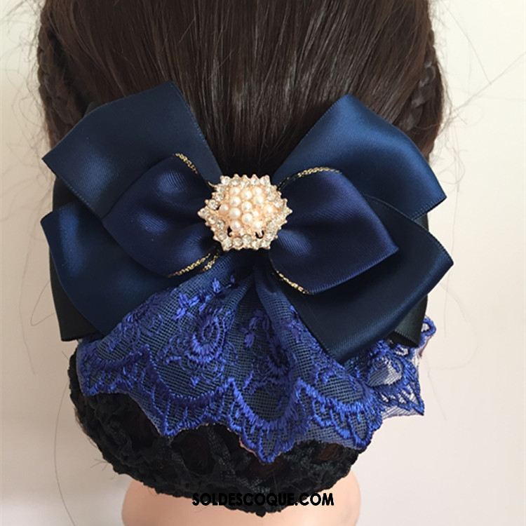 Fleur De Tête Femme Couvre-chefs Gros Bleu Poche Nette Arc Soldes