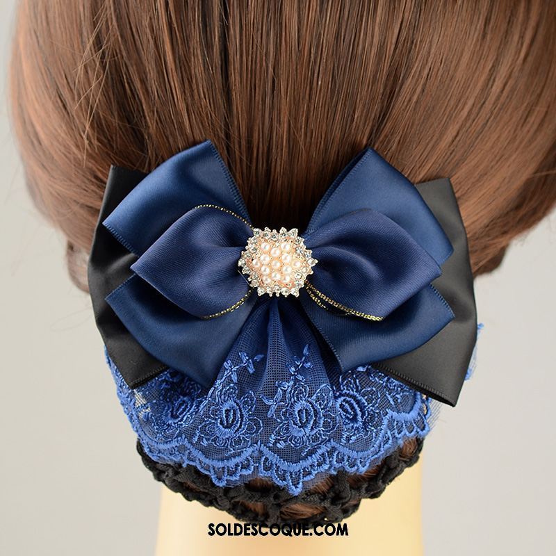 Fleur De Tête Femme Ornements De Cheveux Arc Infirmière Bleu Foncé Réseau En Vente