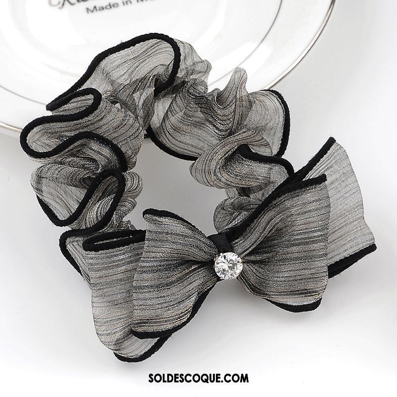 Fleur De Tête Femme Élastique Queue De Cheval Corde Tête Ornements De Cheveux Noir France