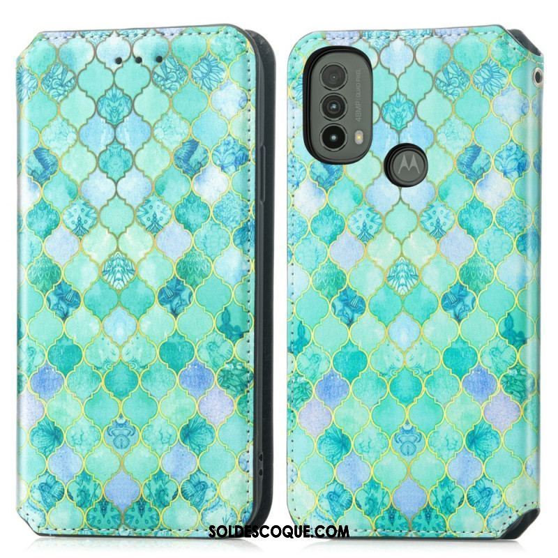 Flip Cover Moto E40 / E30 / E20 Artistique RFID