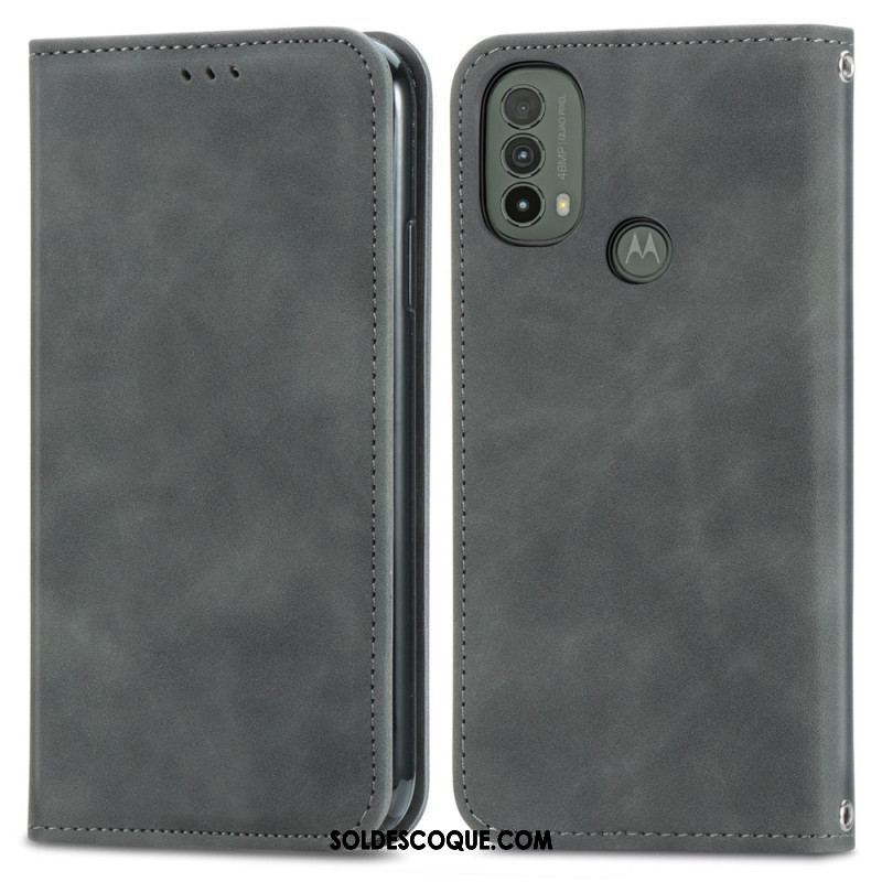 Flip Cover Moto E40 / E30 / E20 Skin-Touch Design