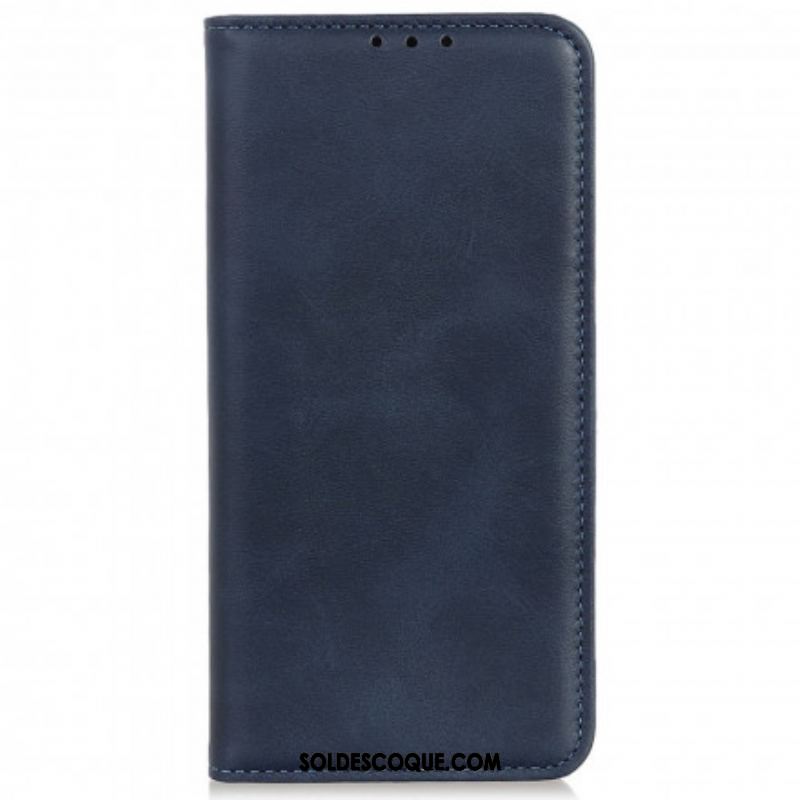 Flip Cover Motorola Edge 20 Lite Cuir Fendu Design