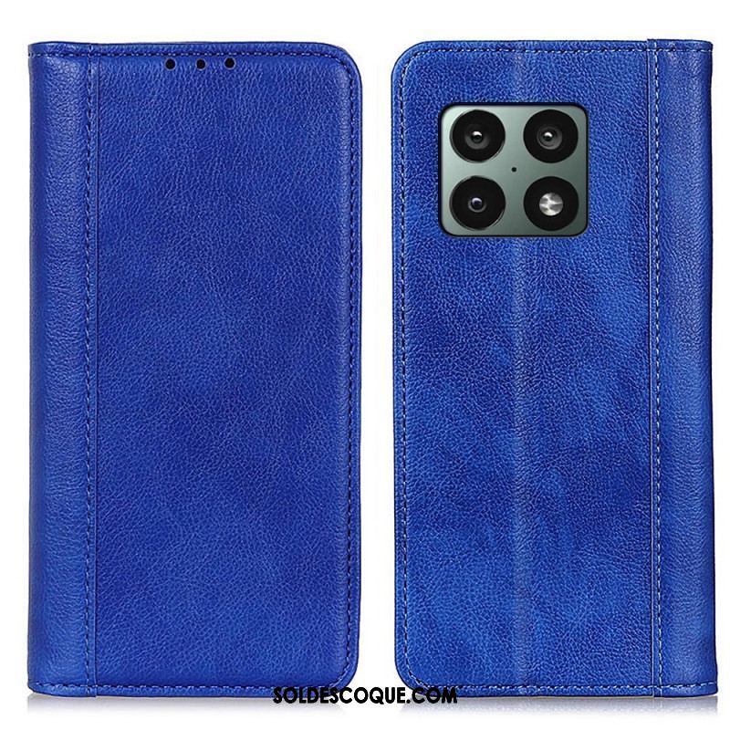 Flip Cover OnePlus 10 Pro 5G Version Coloré Cuir Litchi