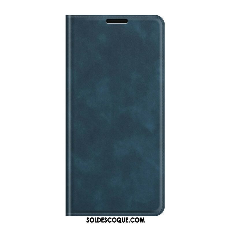 Flip Cover Oppo Find X3 Neo Effet Cuir Silky Touch